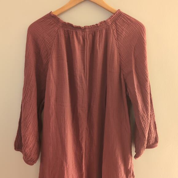 Gap Maternity Mauve Colored Gauze Lounge Jumpsuit Size Large - Picture 8 of 11